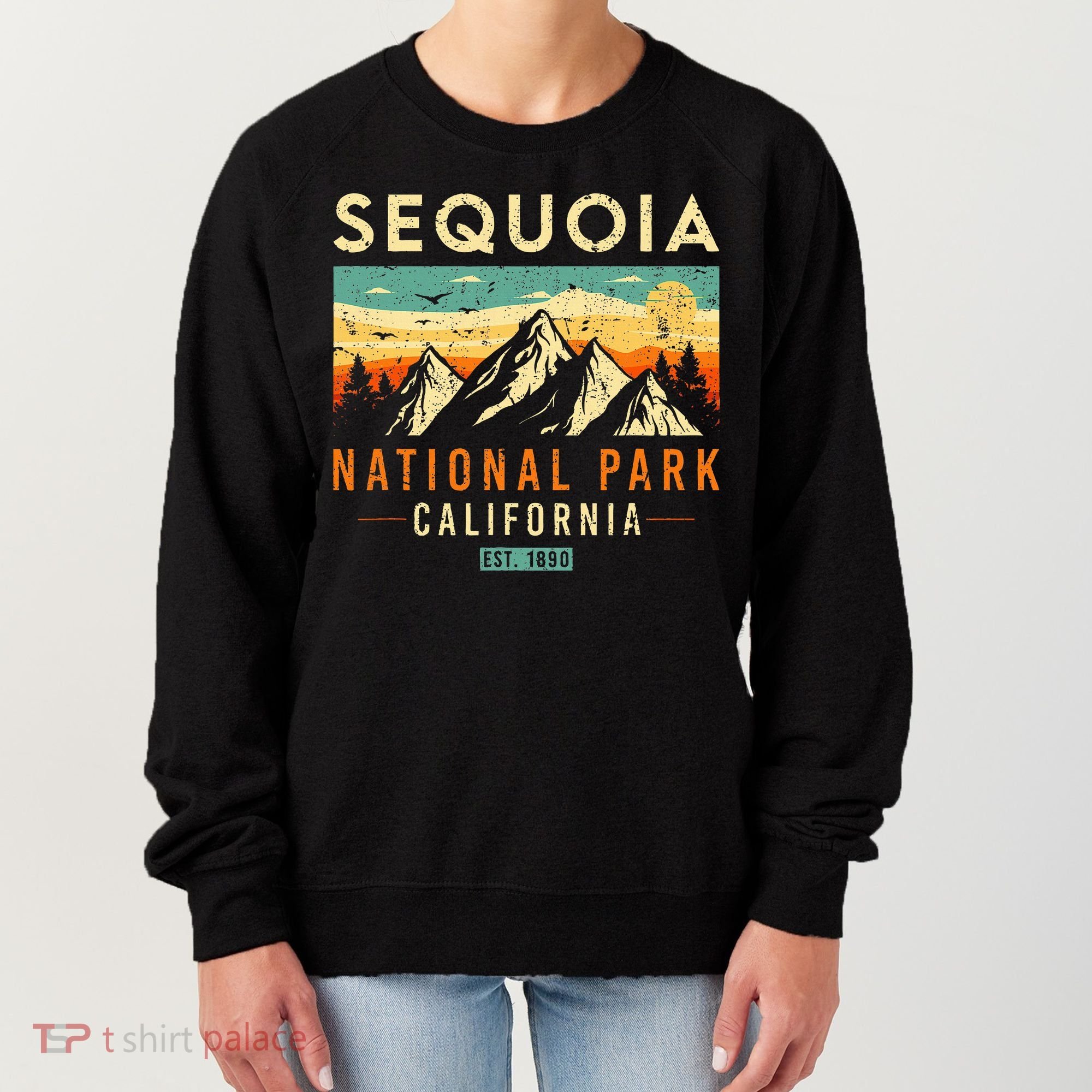 Sequoia Est. 1890 Retro California National Park Women's Sweatshirt