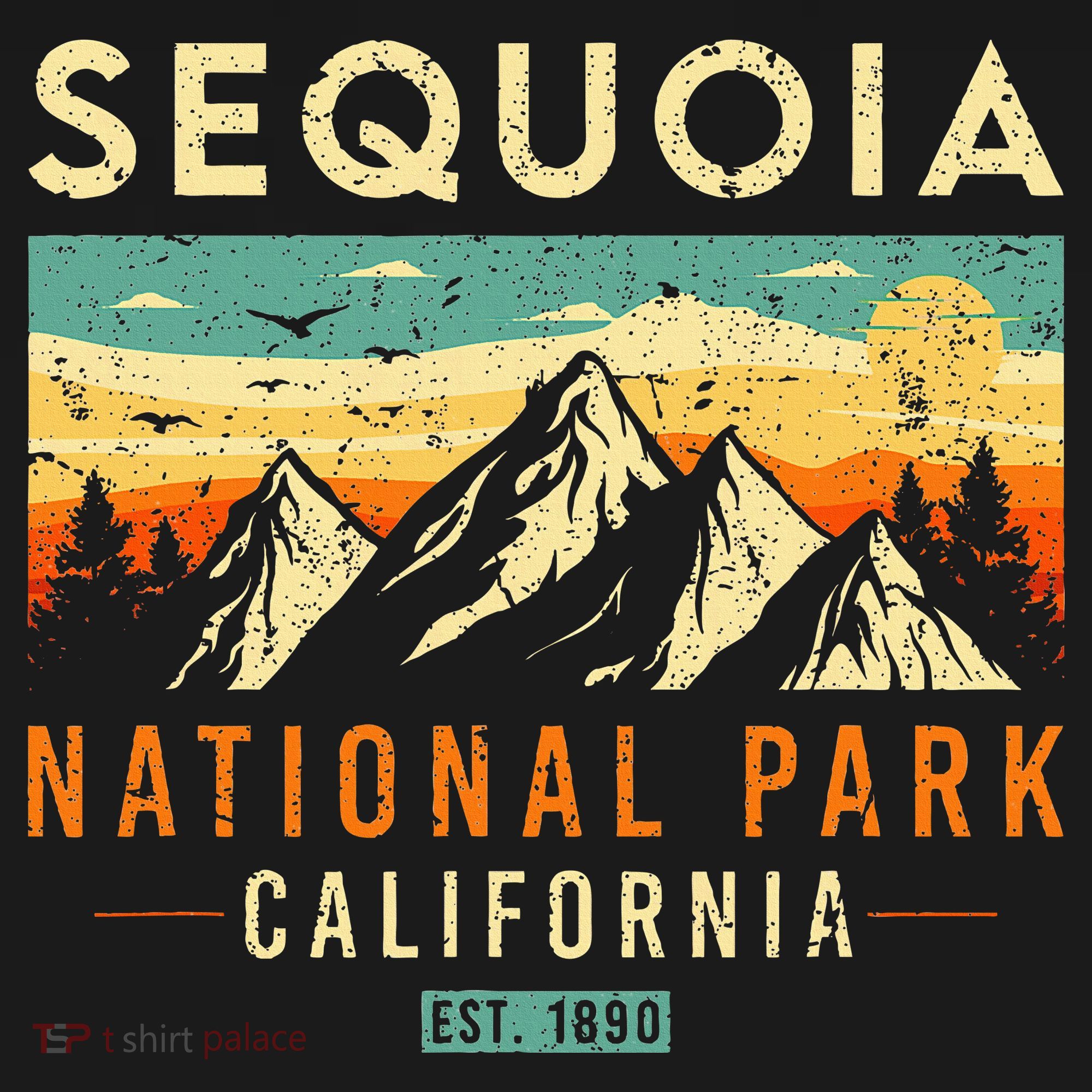 Sequoia Est. 1890 Retro California National Park Sweatshirt