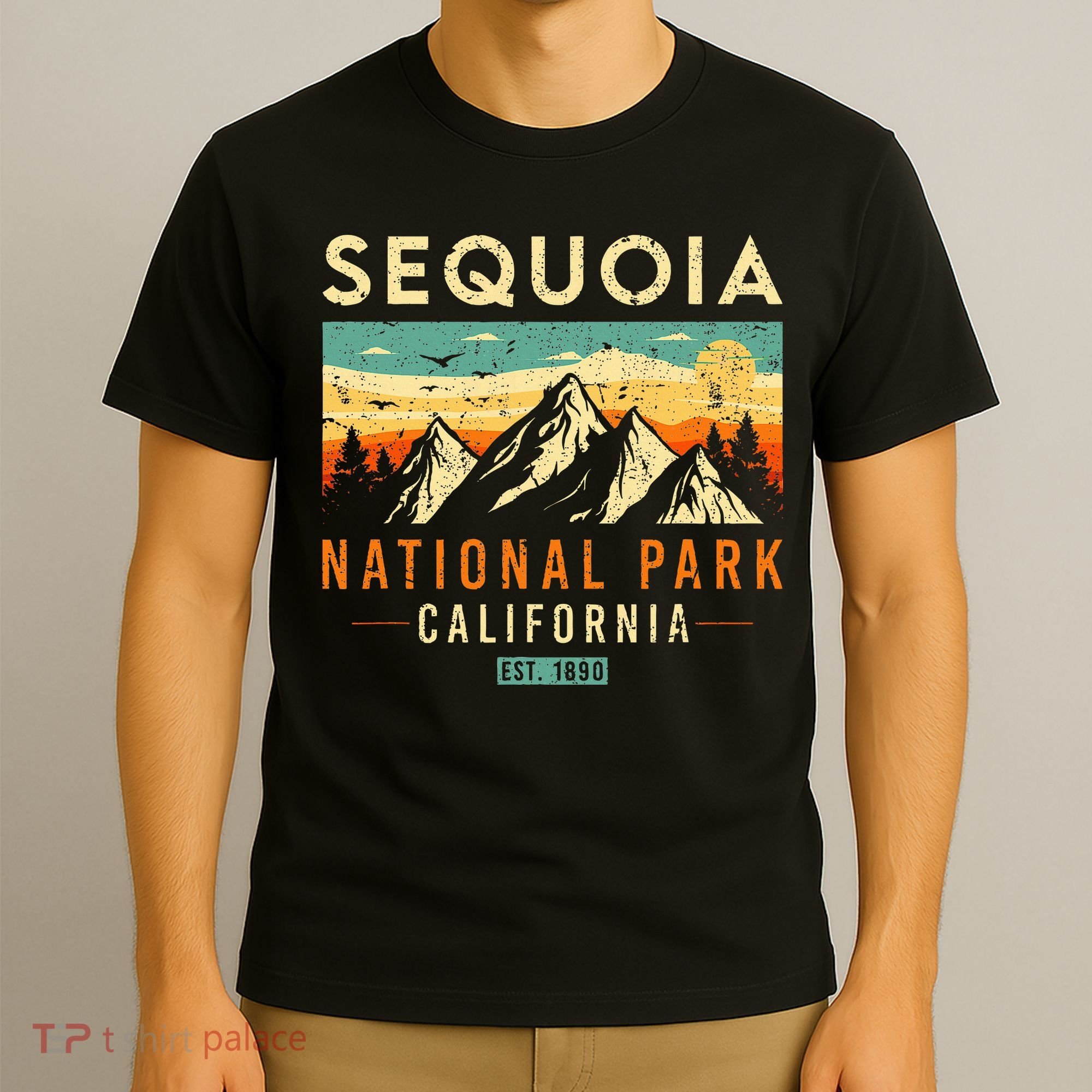 Sequoia Est. 1890 Retro California National Park T-Shirt
