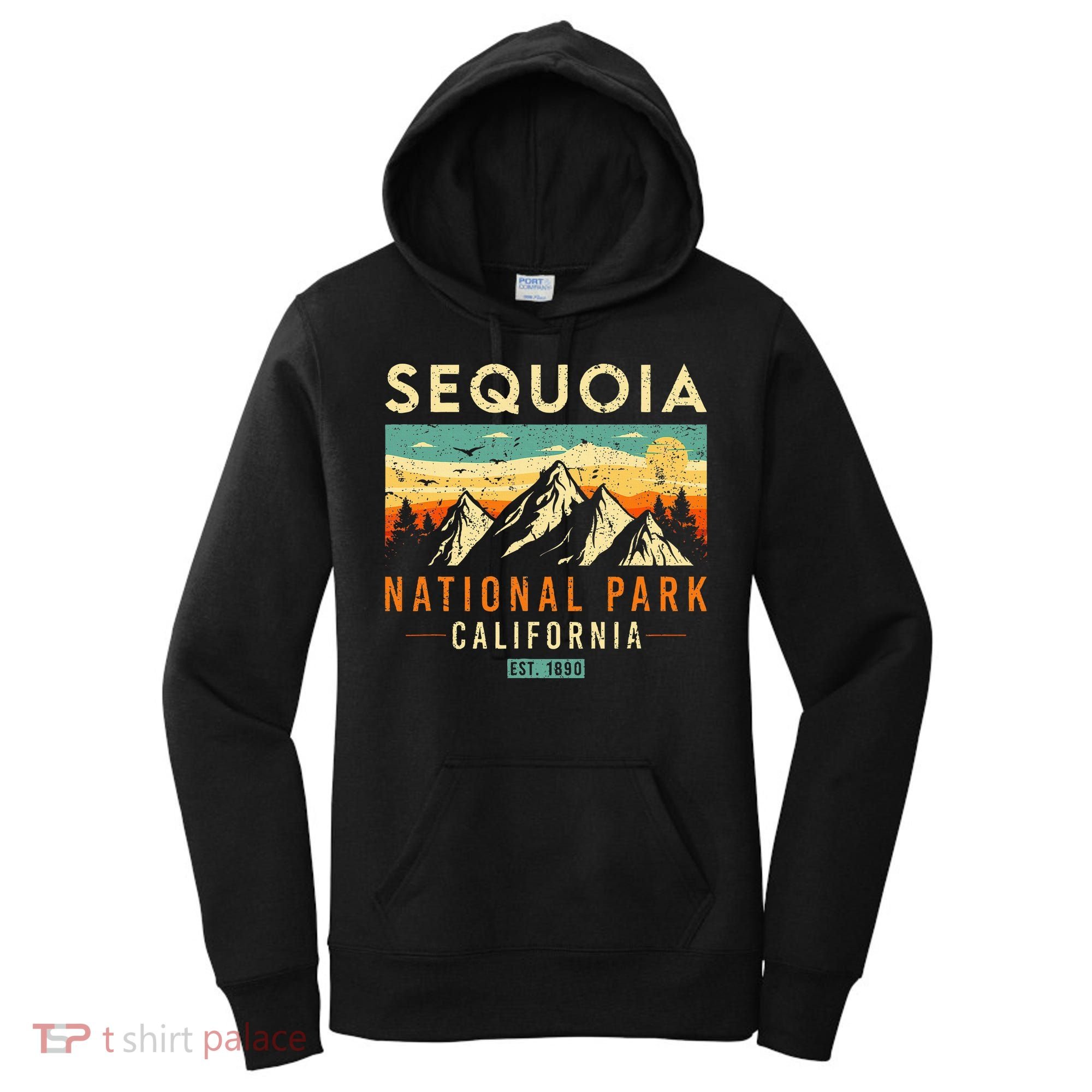 Sequoia Est. 1890 Retro California National Park Women's Hoodie