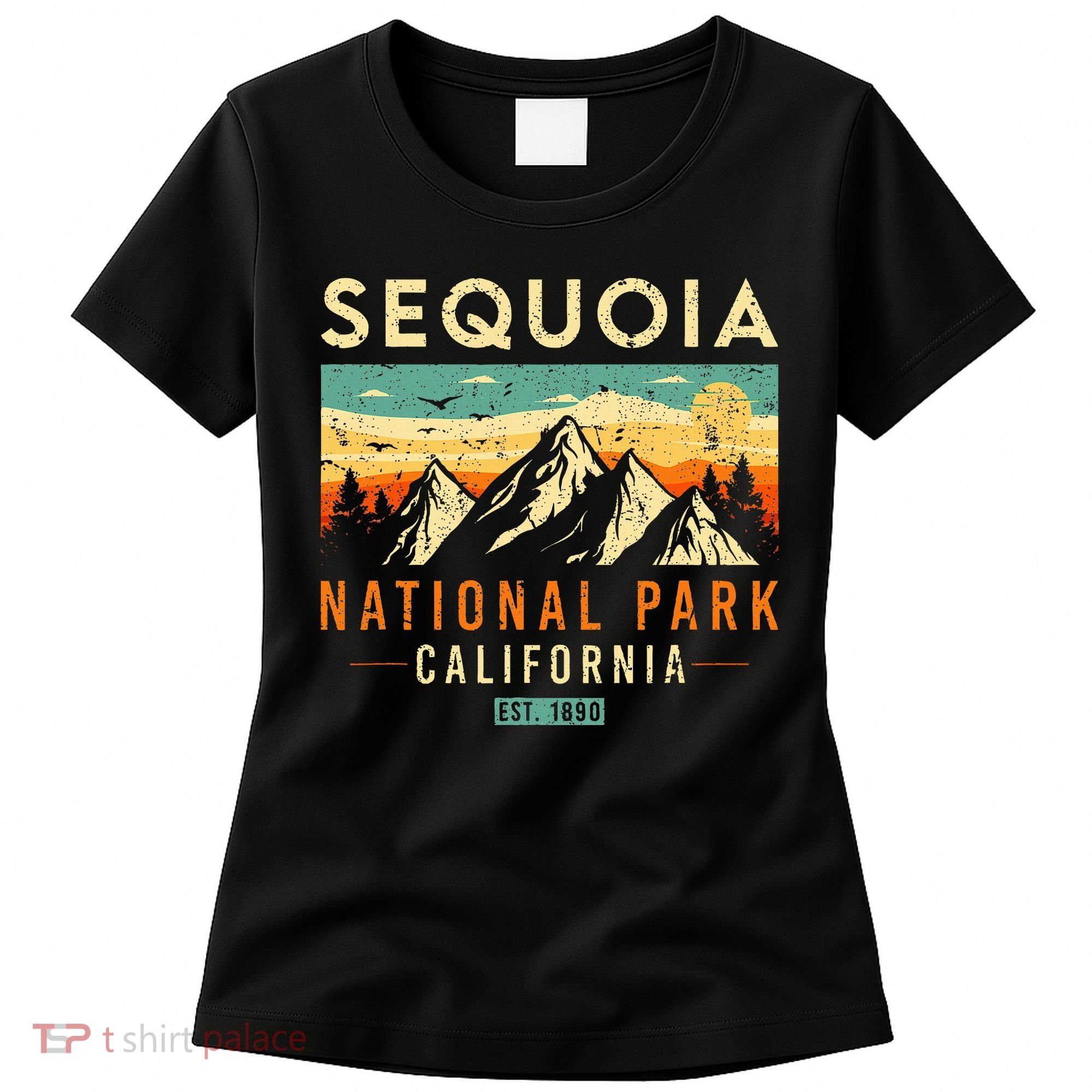 Sequoia Est. 1890 Retro California National Park Women's T-Shirt