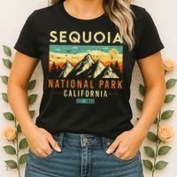 Sequoia Est. 1890 Retro California National Park Women's T-Shirt thumb 2