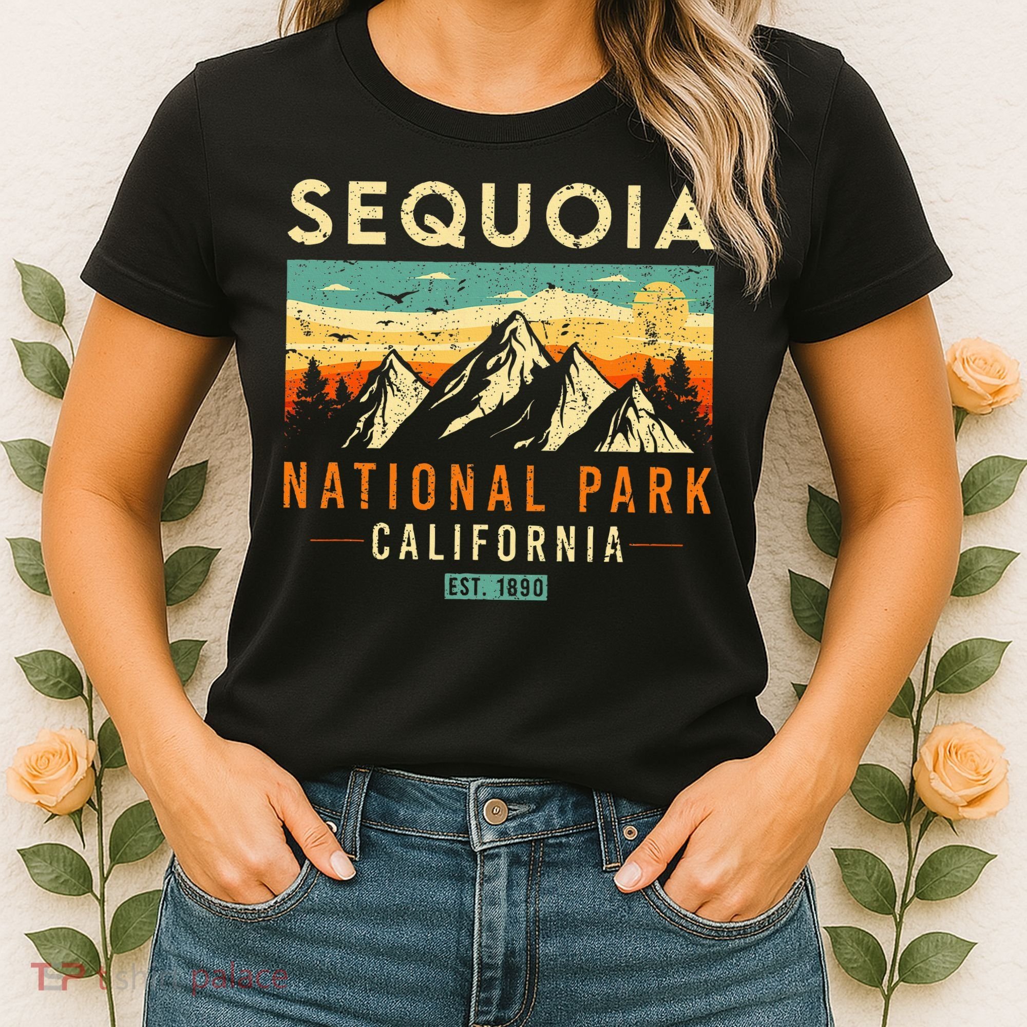 Sequoia Est. 1890 Retro California National Park Women's T-Shirt