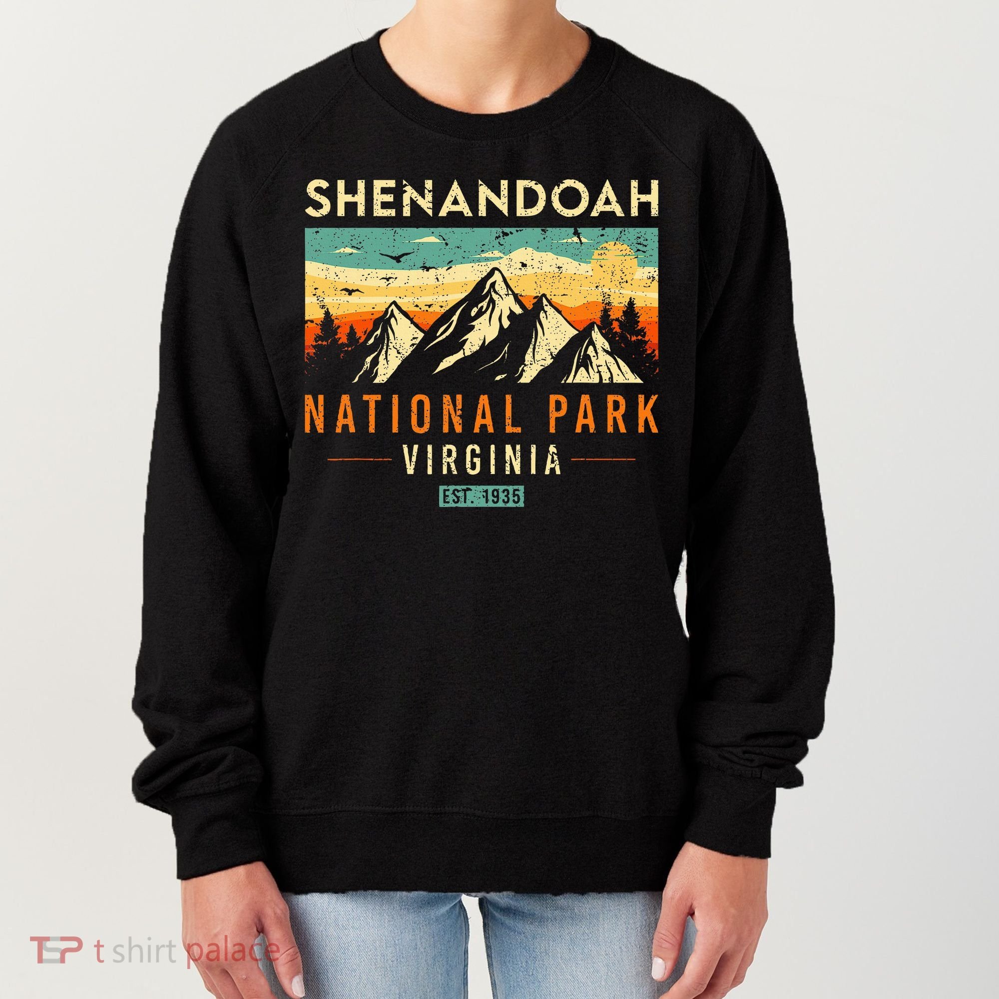 Shenandoah Est. 1935 Retro Virginia National Park Women's Sweatshirt