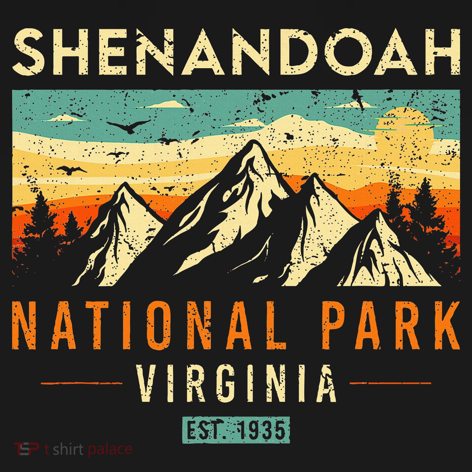 Shenandoah Est. 1935 Retro Virginia National Park Apron