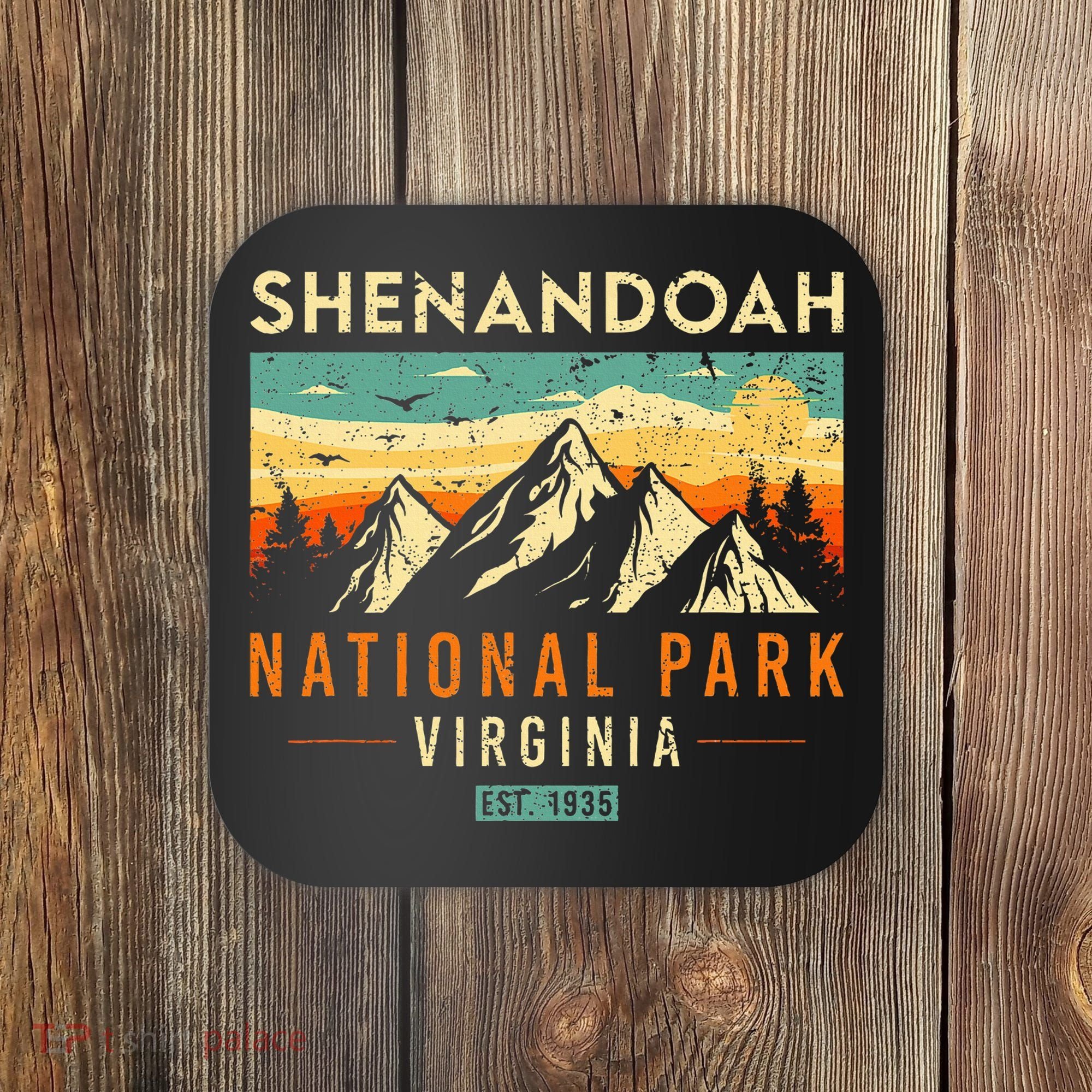 Shenandoah Est. 1935 Retro Virginia National Park Coaster