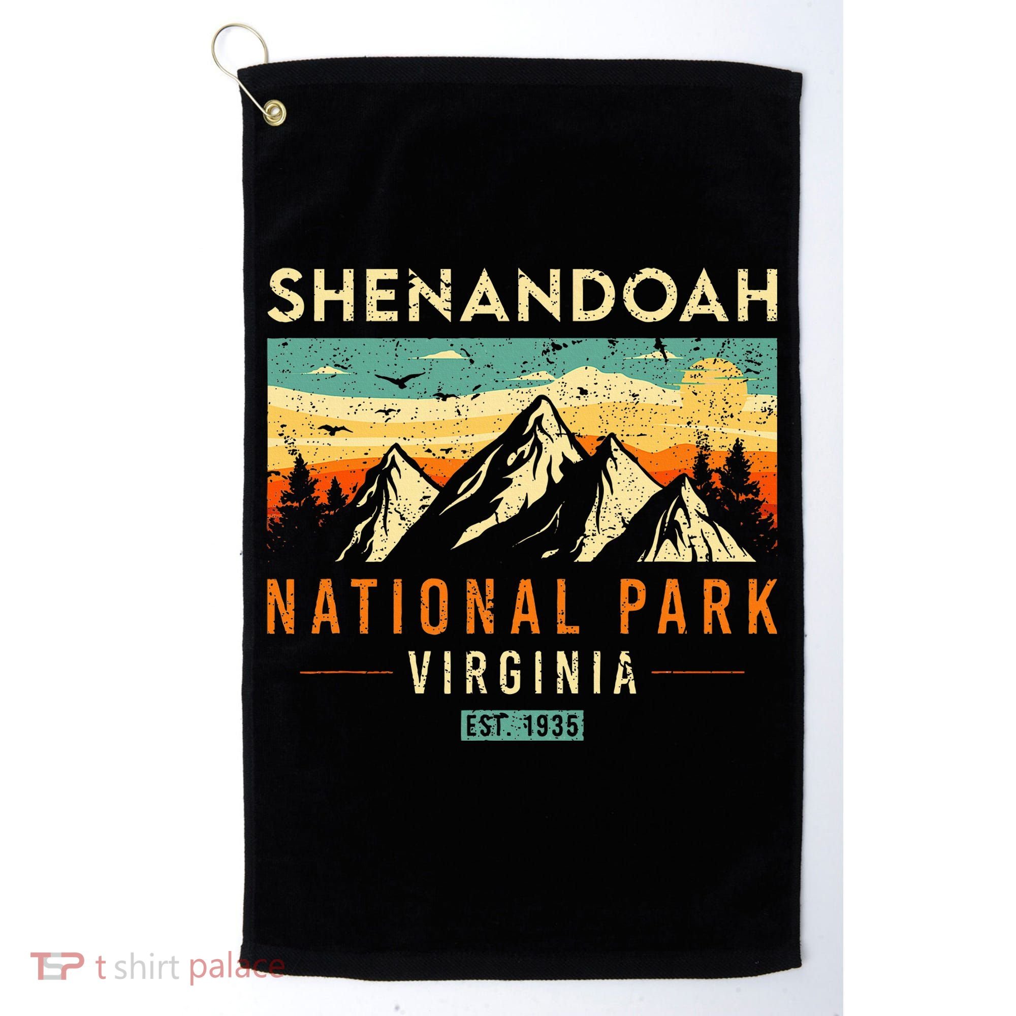 Shenandoah Est. 1935 Retro Virginia National Park Golf Towel