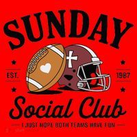 Sunday Est 1987 Social Club I Just Hope Both Teams Have Fun Santa Hat thumb 1
