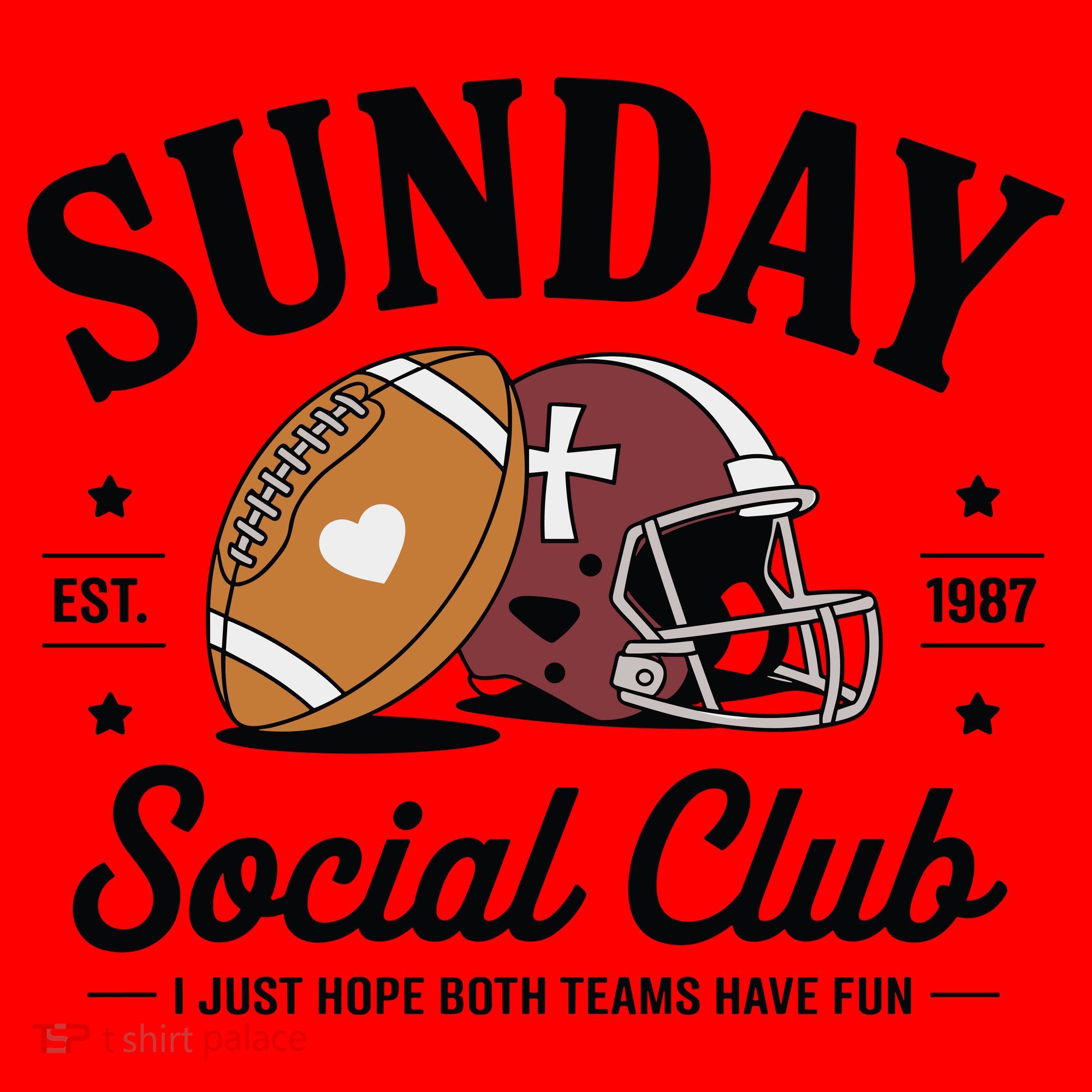 Sunday Est 1987 Social Club I Just Hope Both Teams Have Fun Santa Hat
