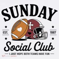 Sunday Est 1987 Social Club I Just Hope Both Teams Have Fun Sweatshirt thumb 3