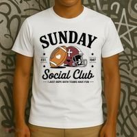 Sunday Est 1987 Social Club I Just Hope Both Teams Have Fun T-Shirt thumb 3