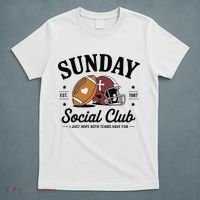 Sunday Est 1987 Social Club I Just Hope Both Teams Have Fun T-Shirt thumb 5