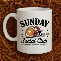 Sunday Est 1987 Social Club I Just Hope Both Teams Have Fun Coffee Mug thumb 2