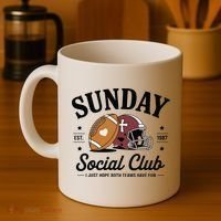 Sunday Est 1987 Social Club I Just Hope Both Teams Have Fun Coffee Mug thumb 4