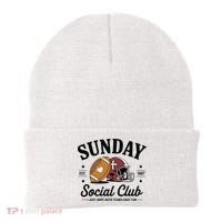Sunday Est 1987 Social Club I Just Hope Both Teams Have Fun Beanie thumb 0