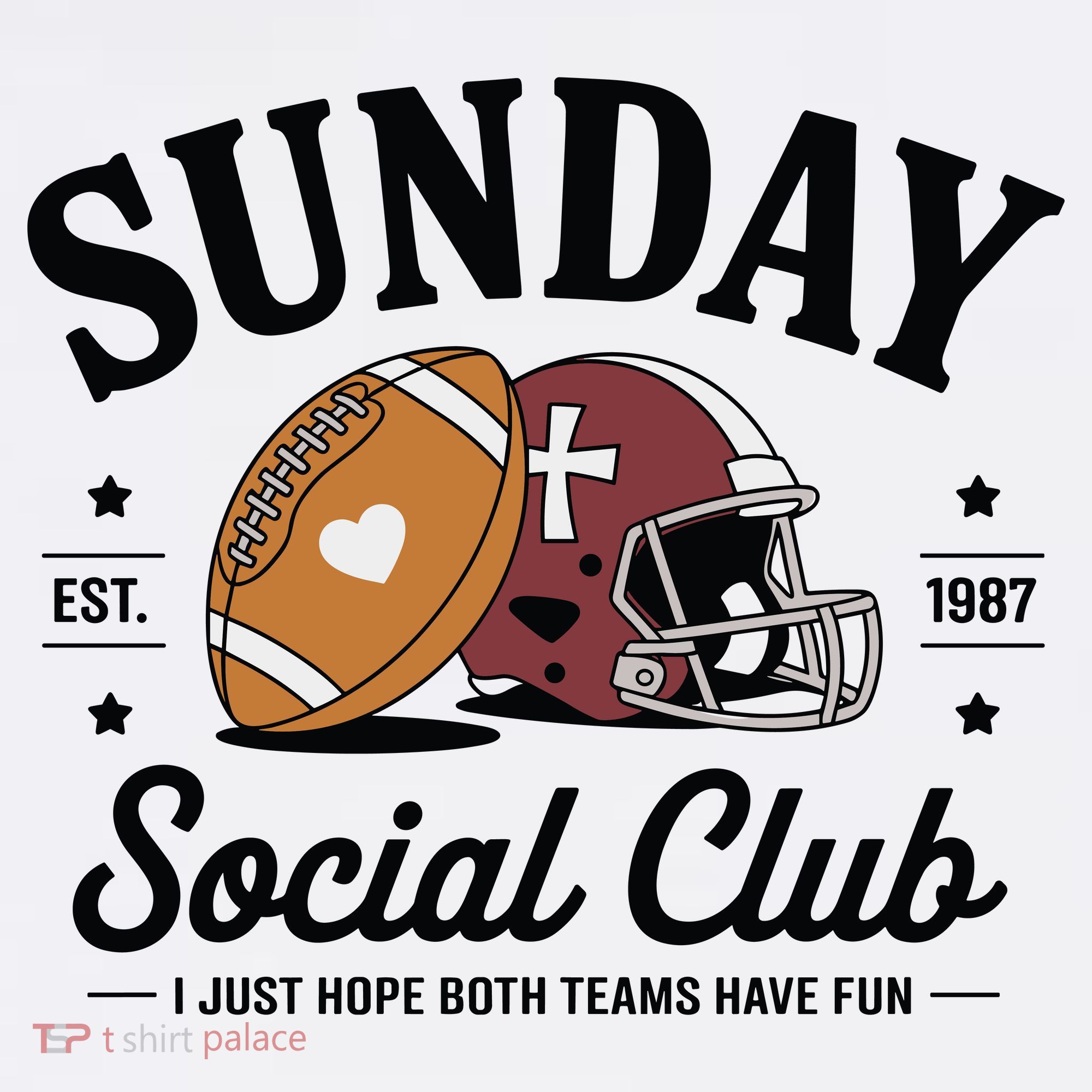 Sunday Est 1987 Social Club I Just Hope Both Teams Have Fun Women's Hoodie