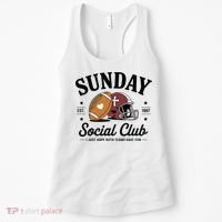 Sunday Est 1987 Social Club I Just Hope Both Teams Have Fun Women's Tank Top thumb 0