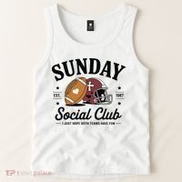 Sunday Est 1987 Social Club I Just Hope Both Teams Have Fun Tank Top thumb 2