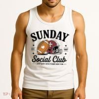 Sunday Est 1987 Social Club I Just Hope Both Teams Have Fun Tank Top thumb 3