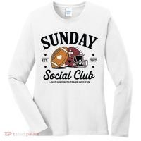 Sunday Est 1987 Social Club I Just Hope Both Teams Have Fun Women's Long Sleeve Shirt thumb 0