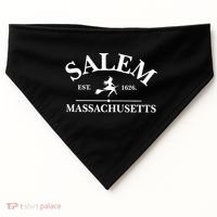 Salem Est 1626 Massachusetts Halloween Witch Wizard USA-Made Doggie Bandana thumb 0