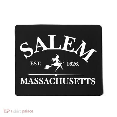 Salem Est 1626 Massachusetts Halloween Witch Wizard Mousepad