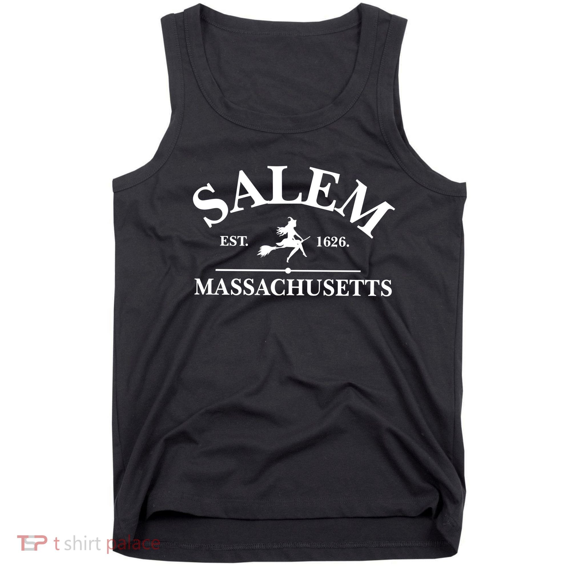 Salem Est 1626 Massachusetts Halloween Witch Wizard Tank Top