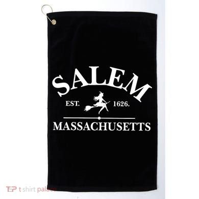 Salem Est 1626 Massachusetts Halloween Witch Wizard Golf Towel