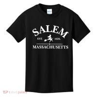 Salem Est 1626 Massachusetts Halloween Witch Wizard Kids T-Shirt thumb 0