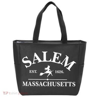 Salem Est 1626 Massachusetts Halloween Witch Wizard Tote Bag