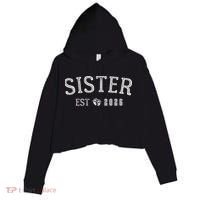 Sister EST 2026 Crop Fleece Hoodie thumb 0