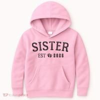 Sister EST 2026 Kids Hoodie thumb 0
