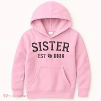 Sister EST 2026 Kids Hoodie thumb 0