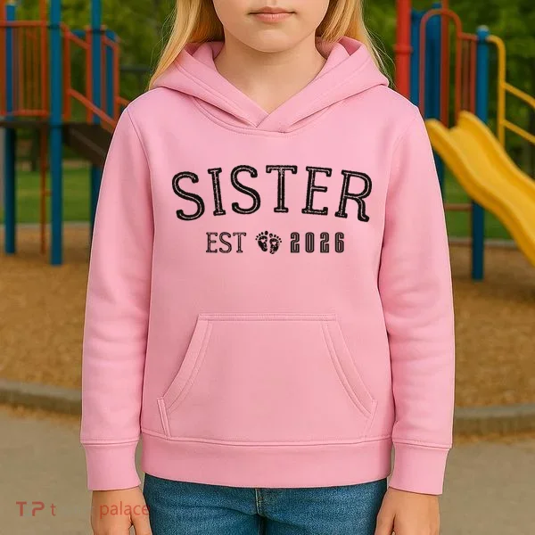 Sister EST 2026 Kids Hoodie