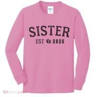 Sister EST 2026 Kids Long Sleeve Shirt thumb 0