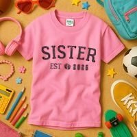Sister EST 2026 Kids T-Shirt thumb 3