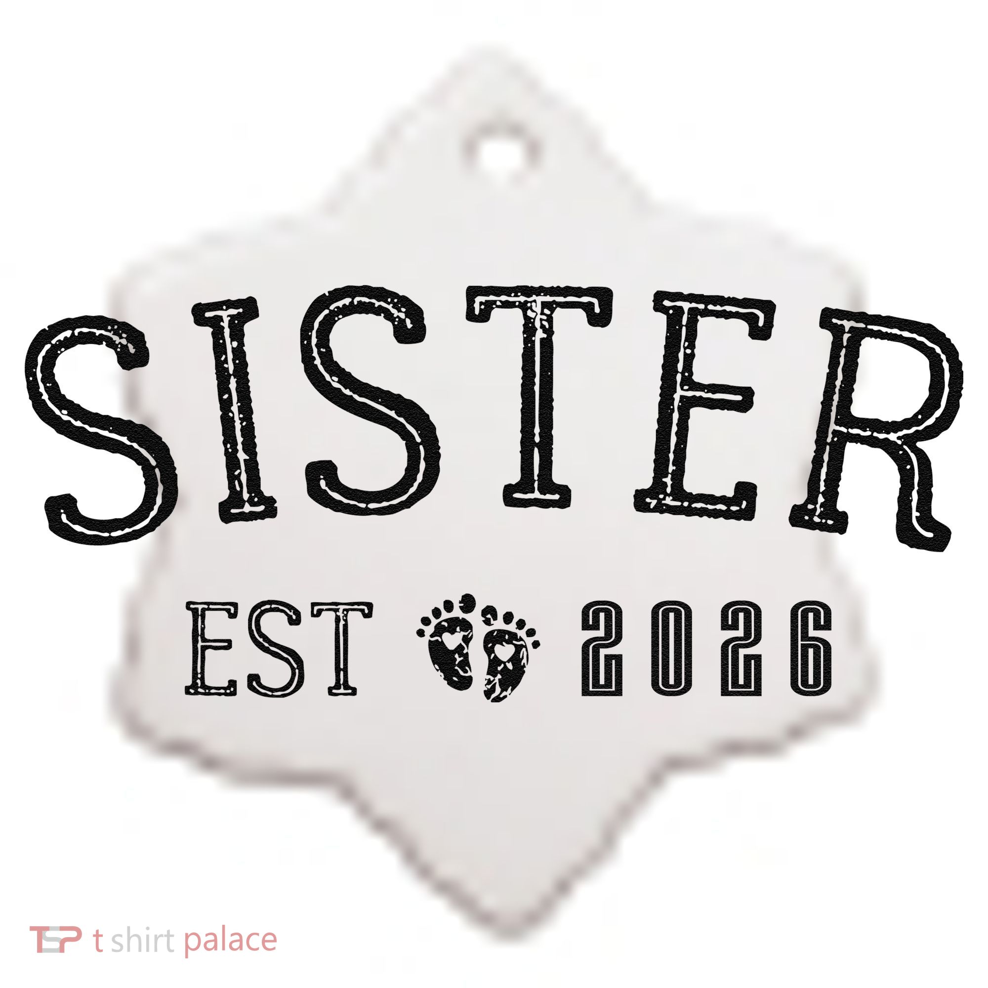Sister EST 2026 Ceramic Ornament