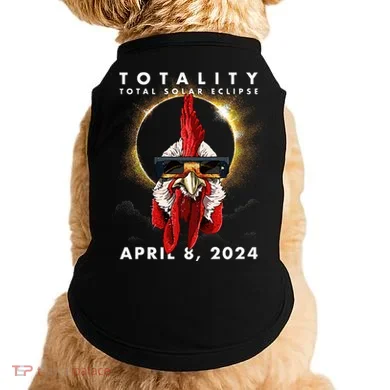 Solar Eclipse 2024 Chicken Rooster Doggie Tank