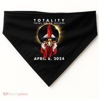 Solar Eclipse 2024 Chicken Rooster USA-Made Doggie Bandana thumb 0
