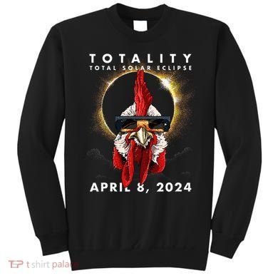 Solar Eclipse 2024 Chicken Rooster Sweatshirt