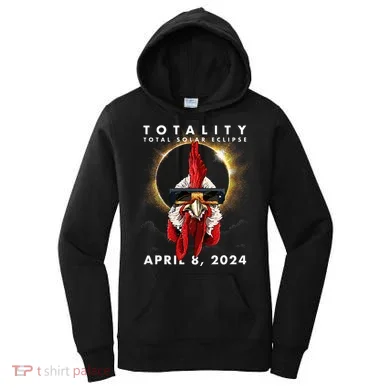 Solar Eclipse 2024 Chicken Rooster Women's Hoodie