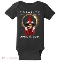 Solar Eclipse 2024 Chicken Rooster Baby Bodysuit thumb 0