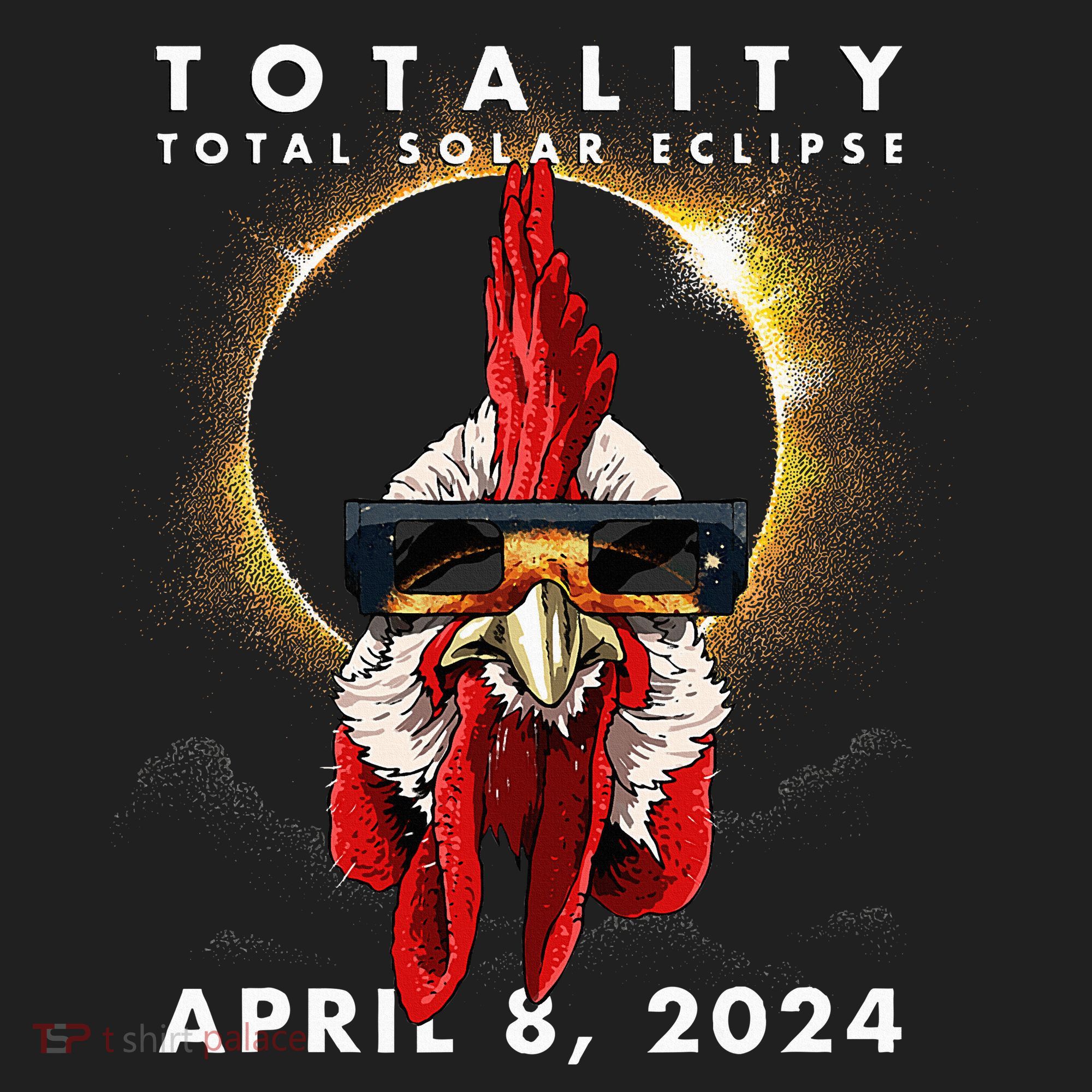 Solar Eclipse 2024 Chicken Rooster Hat