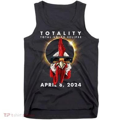 Solar Eclipse 2024 Chicken Rooster Tank Top