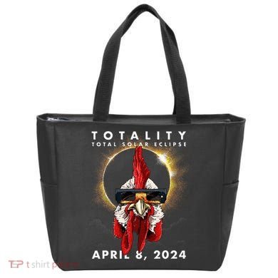 Solar Eclipse 2024 Chicken Rooster Tote Bag