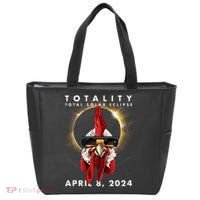 Solar Eclipse 2024 Chicken Rooster Tote Bag thumb 0