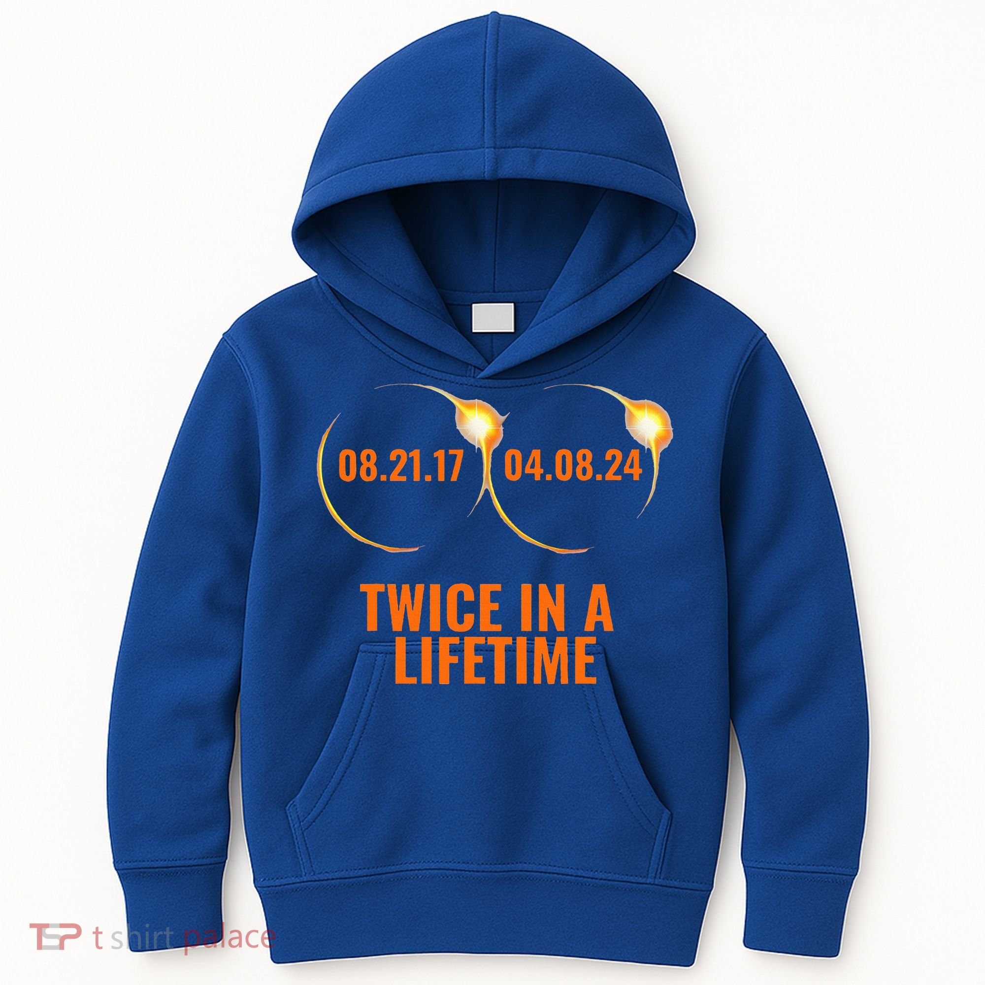 Solar Eclipse 2024 Twice In A Lifetime Solar Eclipse Kids Hoodie
