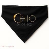 Solar Eclipse 2024 State Ohio Total Solar Eclipse USA-Made Doggie Bandana thumb 0