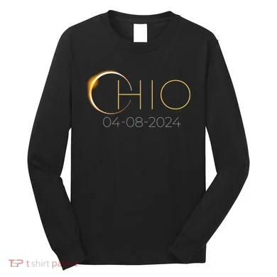 Solar Eclipse 2024 State Ohio Total Solar Eclipse Long Sleeve Shirt