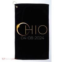 Solar Eclipse 2024 State Ohio Total Solar Eclipse Golf Towel thumb 0